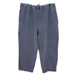 Vintage Eddie Bauer Size XL Blue Straight Leg Sweatpants Drawstring Pockets